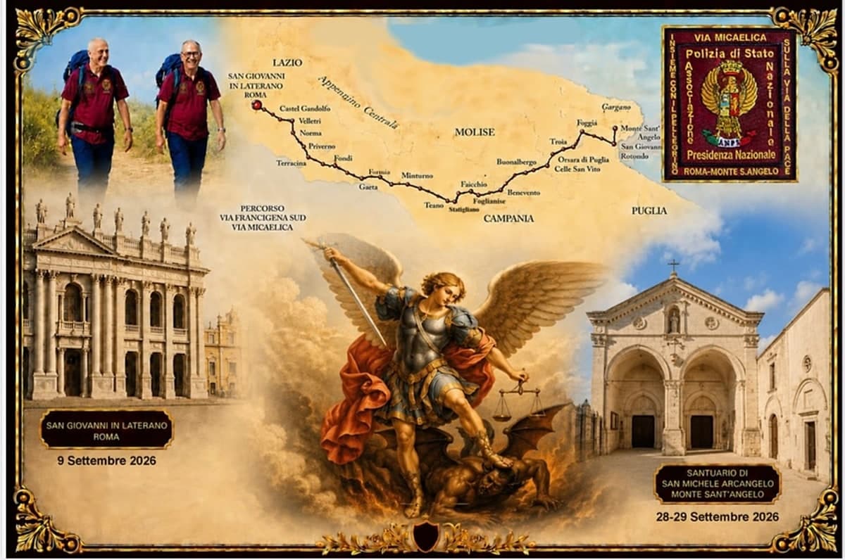 Pellegrinaggio ANPS: 500 km da Roma a Monte Sant’Angelo