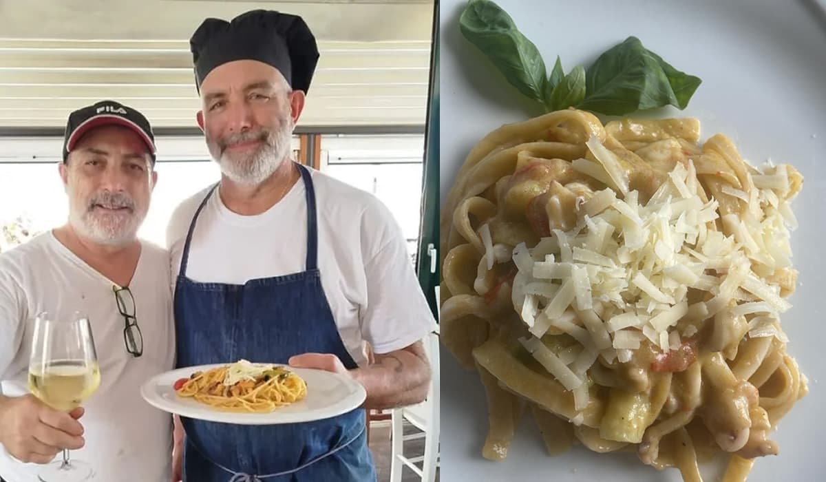 Fettuccine con calamari e crema di broccoli. La ricetta di Giorgio Moffa