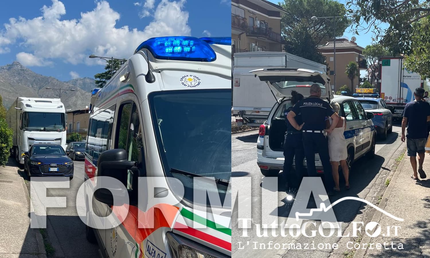 Scontro tra due autoarticolati e due auto a Formia: dopo l’incidente scoppia la lite