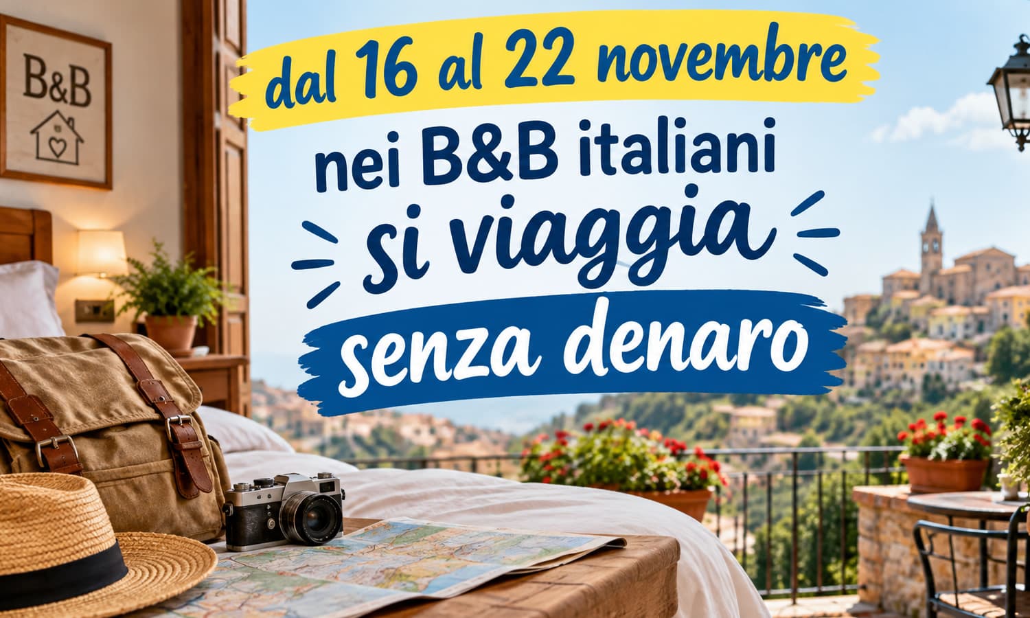 Settimana del Baratto 2026: dal 16 al 22 novembre nei B&B italiani si viaggia senza denaro