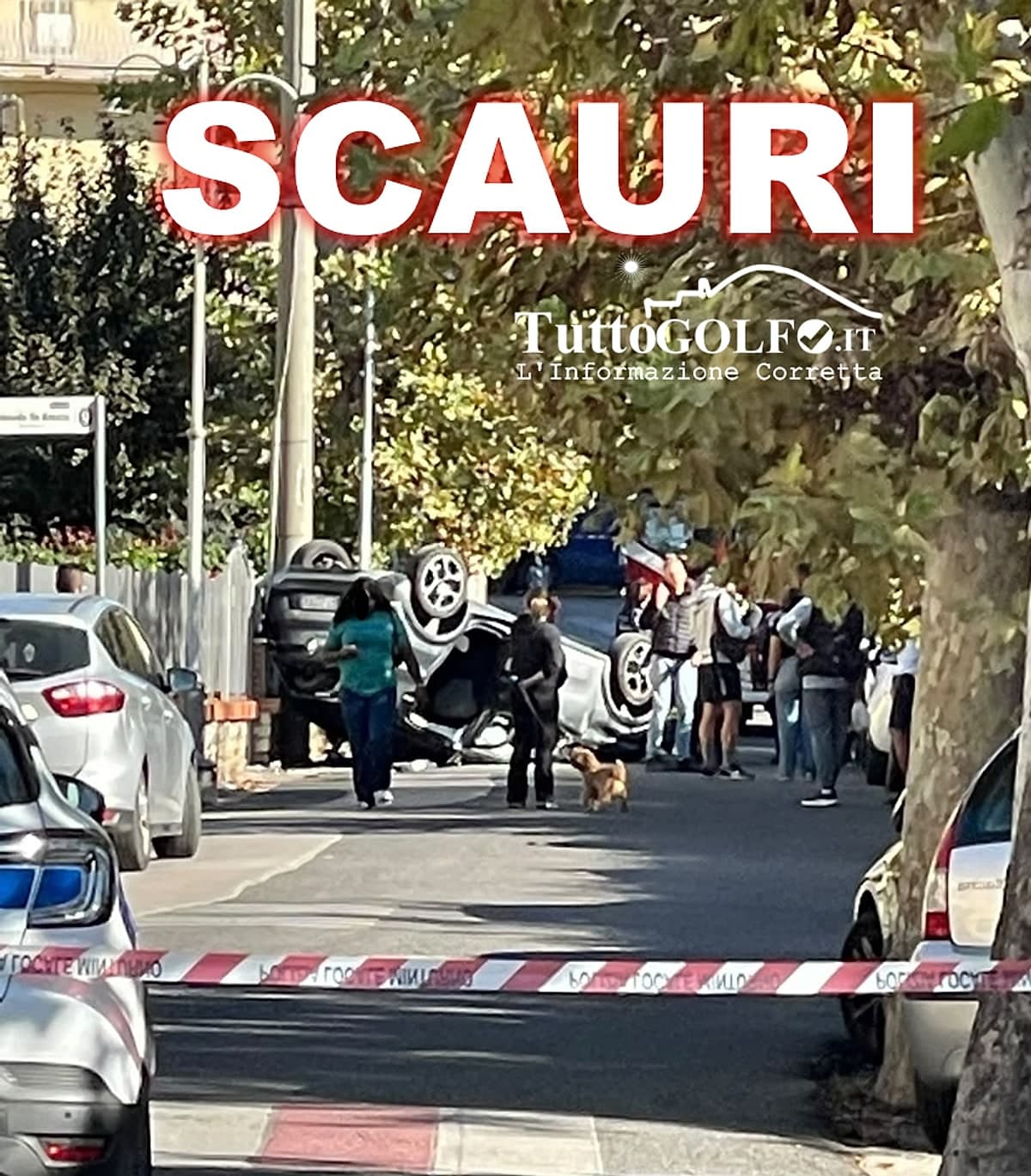 Grave incidente stradale a Scauri, auto si ribalta