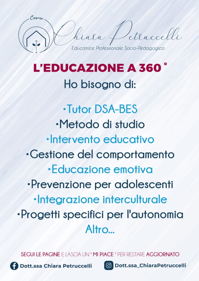 Dott.ssa Chiara Petruccelli, Educatrice professionale socio-pedagogica