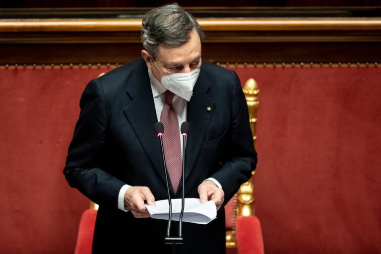 DRAGHI, IL DISCORSO INTEGRALE DEL PRESIDENTE DEL CONSIGLIO PER LA FIDUCIA
