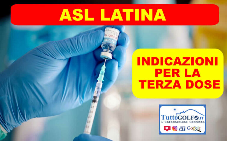 Asl Latina: Le indicazioni per la terza dose