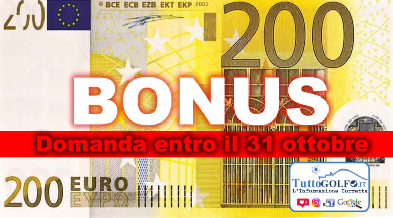 Bonus 200 euro. La domanda entro il 31 ottobre