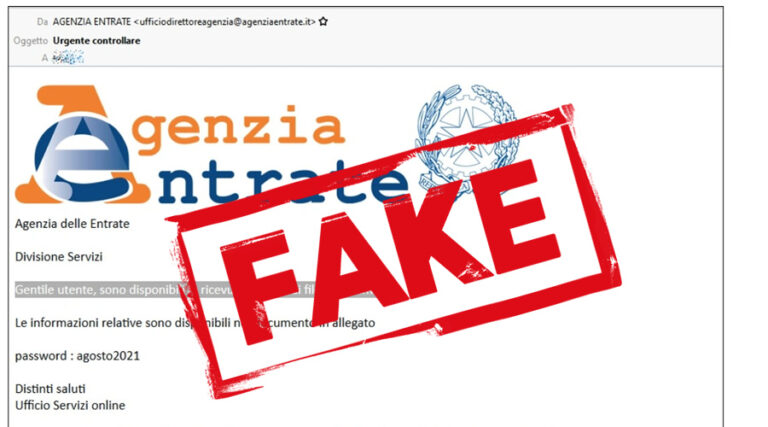 Agenzia delle Entrate, Attenzione: nuovi tentativi di truffa tramite false e-mail