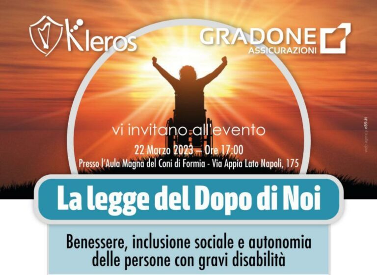 EVENTO – Formia: La legge del Dopo di Noi