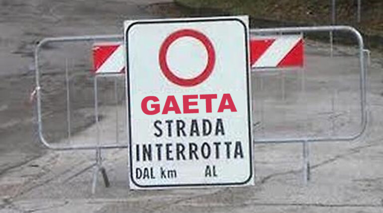 Gaeta: sospensione temporanea della circolazione stradale. Ecco quando