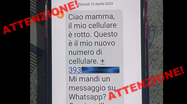 Attenzione al nuovo messaggio truffa. L’allarme è stato lanciato da un cittadino di Castelforte