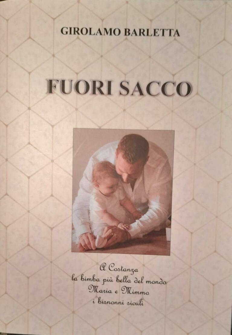 Girolamo Barletta autore del libro “Fuori sacco” scritto da bisnonno per Costanza, la sua dolce pronipote