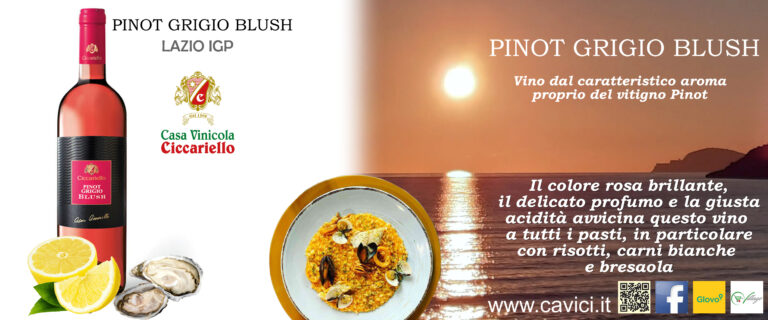 Pinot Grigio Blush CAVICI, ottimo con il risotto