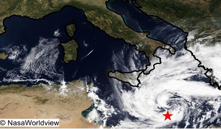 Nel mediterraneo rischio Medicane, uragano mediterraneo. Lo studio pubblicato dall’Istituto Nazionale di Geofisica e Vulcanologia