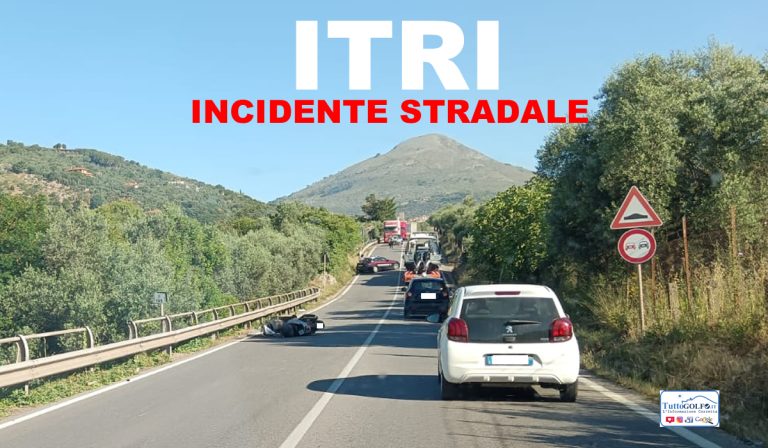 Incidente stradale ad Itri – Atterra un elicottero. Centauro elitrasportato in un ospedale romano